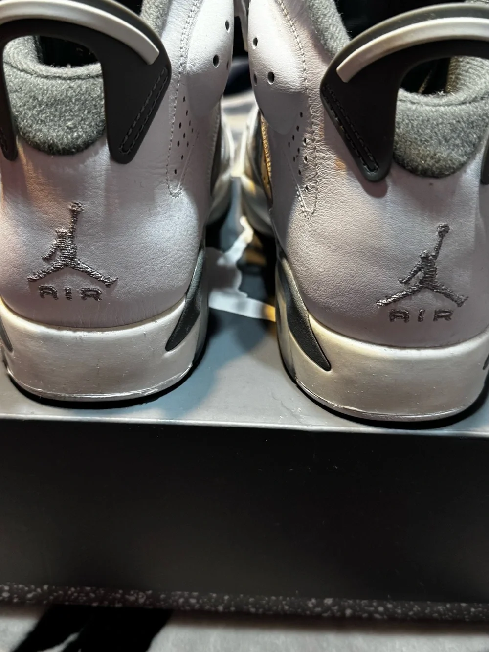 Jordan Grey and White Sneakers